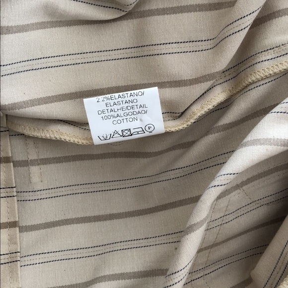 Maria Garcia Romper Jumpsuit Denim Sleeveless Striped Utility 💯 Cotton Size 6 - Picture 5 of 8